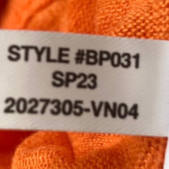 J. Crew Linen Roll Cuff Crewneck T-Shirt in Orange Size small - Picture 5 of 8